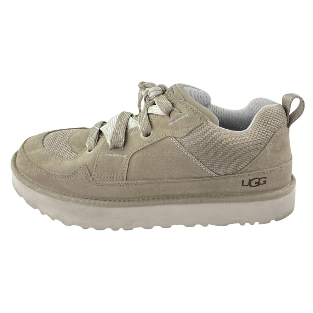 UGG Lowmel Men's Beige Tan Low Top Lace Up Platform Fashion Sneakers Shoes Sz 12